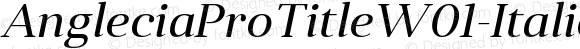 AngleciaProTitleW01-Italic Regular Version 1.00