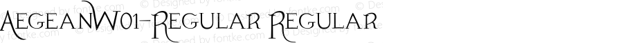 AegeanW01-Regular Regular Version 1.00