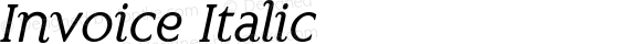 Invoice Italic Macromedia Fontographer 4.1.3 4/17/02