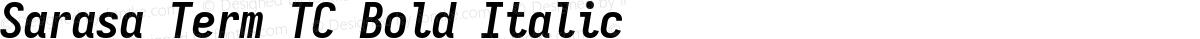 Sarasa Term TC Bold Italic