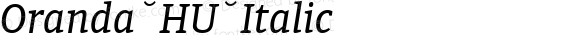 Oranda HU Italic