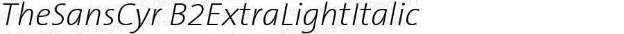 TheSansCyr B2ExtraLightItalic