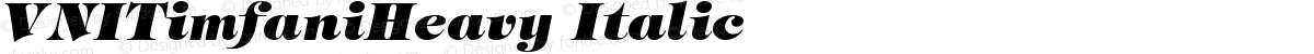 VNITimfaniHeavy Italic