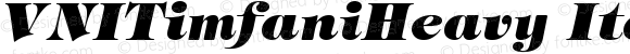 VNITimfaniHeavy Italic