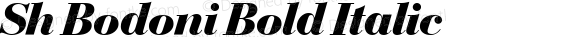 Sh Bodoni Bold Italic