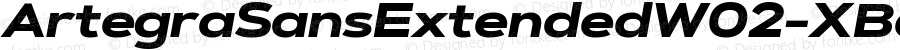 ArtegraSansExtendedW02-XBdIt Regular Version 1.004