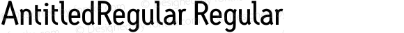 AntitledRegular Regular Macromedia Fontographer 4.1.4 11/5/01