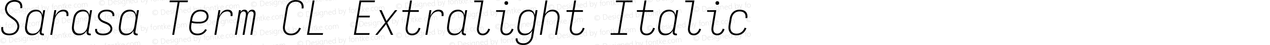 Sarasa Term CL Xlight Italic