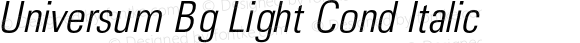 Universum Bg Light Cond Italic