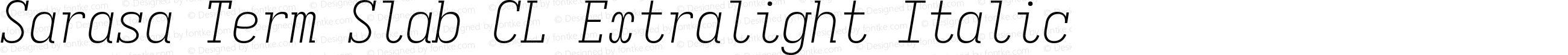 Sarasa Term Slab CL Xlight Italic