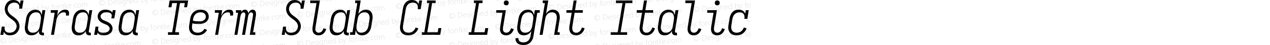 Sarasa Term Slab CL Light Italic