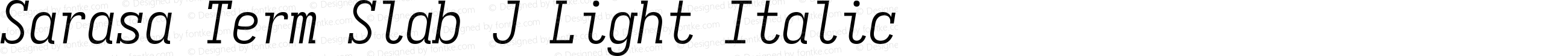 Sarasa Term Slab J Light Italic