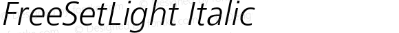 FreeSetLight Italic
