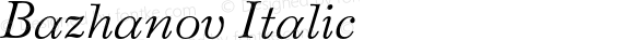 Bazhanov Italic