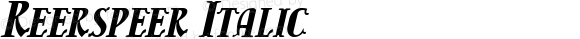 Reerspeer Italic