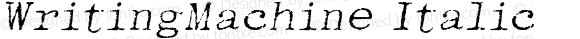 WritingMachine Italic