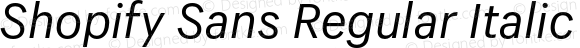 Shopify Sans Regular Italic