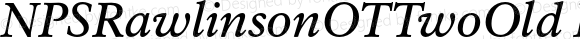 NPS Rawlinson OT Oldstyle Medium Italic