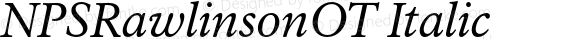 NPS Rawlinson OT Book Italic