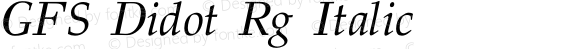 GFSDidot-Italic