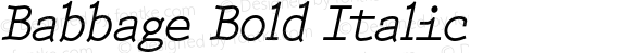 Babbage Bold Italic