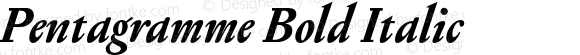 Pentagramme Bold Italic