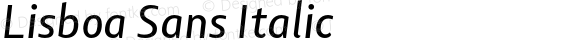 Lisboa Sans Regular Italic