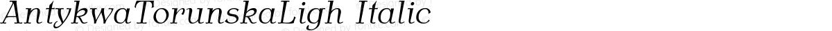 AntykwaTorunskaLigh Italic