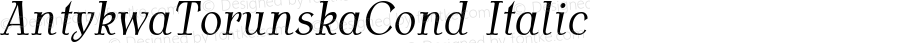 AntykwaTorunskaCond Italic