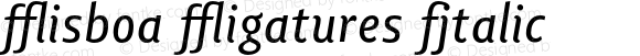 Lisboa Ligatures Italic