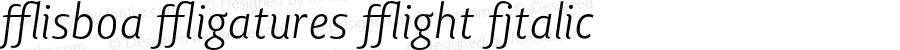 Lisboa Ligatures Light Italic