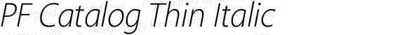 PF Catalog Thin Italic