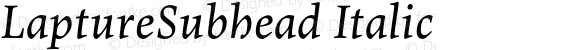 LaptureSubhead Italic