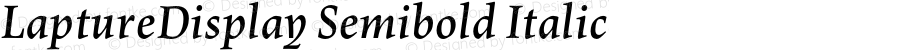 LaptureDisplay Semibold Italic