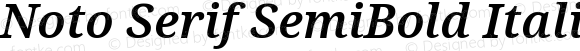 Noto Serif SemiBold Italic