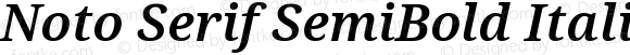 Noto Serif SemiBold Italic