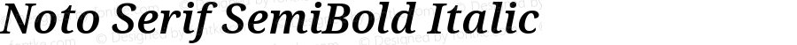 Noto Serif SemiBold Italic