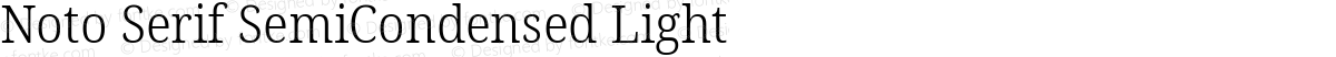 Noto Serif SemiCondensed Light