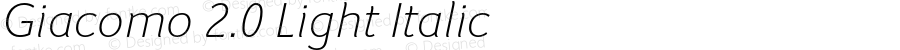 Giacomo 2.0 Light Italic