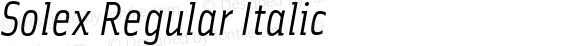 SolexRegularItalic