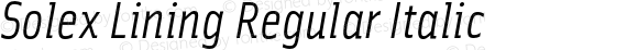 Solex Lining Regular Italic
