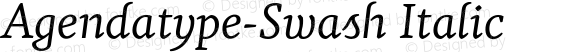 Agendatype-Swash Italic