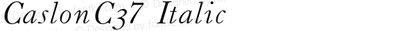 CaslonC37 Italic Version 4.0