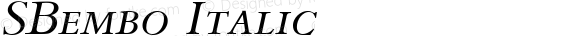 SBembo Italic