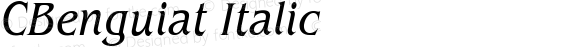 CBenguiat Italic