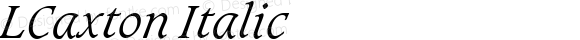 LCaxton Italic