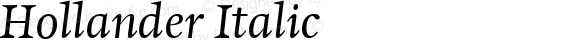 Hollander Italic