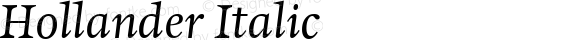 Hollander Italic