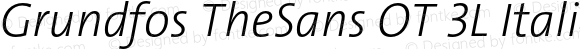 Grundfos TheSans OT 3L Italic
