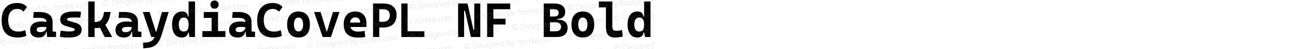 Caskaydia Cove PL Bold Nerd Font Complete Windows Compatible